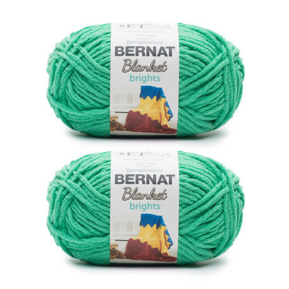 Picture of Bernat Blanket Brights GoGo Green Yarn - 2 Pack of 300g/10.5oz - Polyester - 6 Super Bulky - 220 Yards - Knitting/Crochet