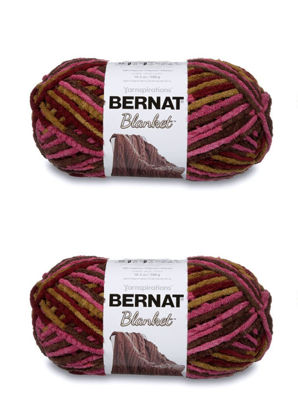 Picture of Bernat Blanket Plum Chutney Yarn - 2 Pack of 300g/10.5oz - Polyester - 6 Super Bulky - 220 Yards - Knitting/Crochet