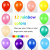 Picture of RUBFAC 120 Balloons Assorted Color 12 Inches Rainbow Latex Balloons, 12 Bright Color Party Balloons for Birthday Baby Shower Wedding Party Supplies Arch Garland Decoration