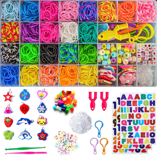 Loom Rubber Bands Colored Rubber Bands Bracelet Making Kit Loom Bracelet  Making Kit for Kids,Rubber Band Bracelet Kit | Wish