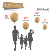 Picture of PartyWoo Tan Balloons, 140 pcs Boho Tan Balloons Different Sizes Pack of 18 Inch 12 Inch 10 Inch 5 Inch Light Brown Balloons for Balloon Garland or Balloon Arch as Birthday Party Decorations, Tan-F19