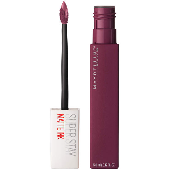 Picture of Maybelline New York Super Stay Matte Ink Liquid Lipstick Makeup, Long Lasting High Impact Color, Up to 16H Wear, Believer, Deep Plum, 1 Count