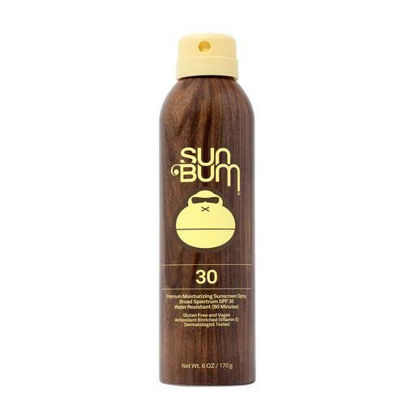 Picture of Sun Bum Original SPF 30 Sunscreen Spray |Vegan and Hawaii 104 Reef Act Compliant (Octinoxate & Oxybenzone Free) Broad Spectrum Moisturizing UVA/UVB Sunscreen with Vitamin E | 6 oz