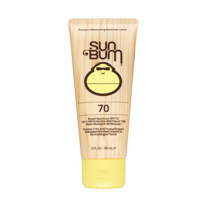 Picture of Sun Bum Original SPF 70 Sunscreen Lotion | Vegan and Hawaii 104 Reef Act Compliant (Octinoxate & Oxybenzone Free) Broad Spectrum Moisturizing UVA/UVB Sunscreen with Vitamin E | 3 oz