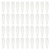Picture of 40 Counts White Color Metal Snap Hair Clips 2 Inch Barrettes for Women Accessories