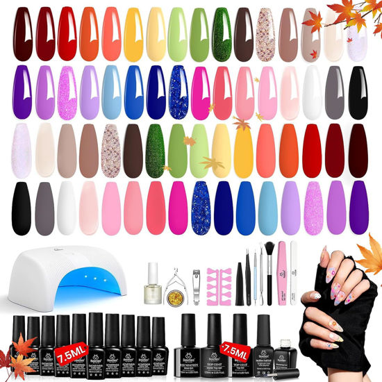 Amazon.com : Beetles 52 Pcs Gel Nail Polish Kit with UV LED Light Starter  Kit and Gel Polish Nail Art Liner Gel Set Unicorn Dreamy Pastel Gel Art  Paint : Beauty &