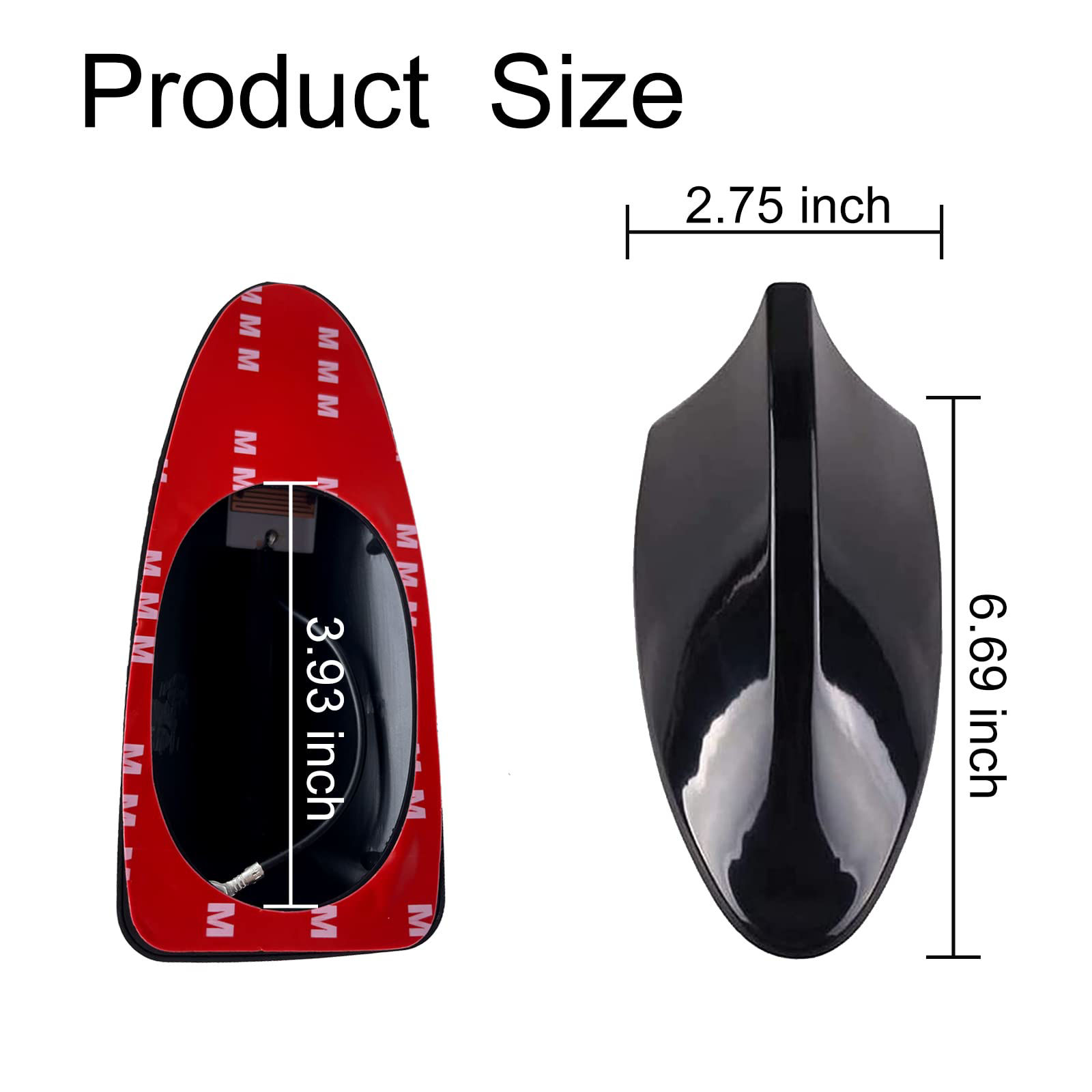 GetUSCart Ajxn Shark Fin Antenna Car Antenna Decorative Top Mounted