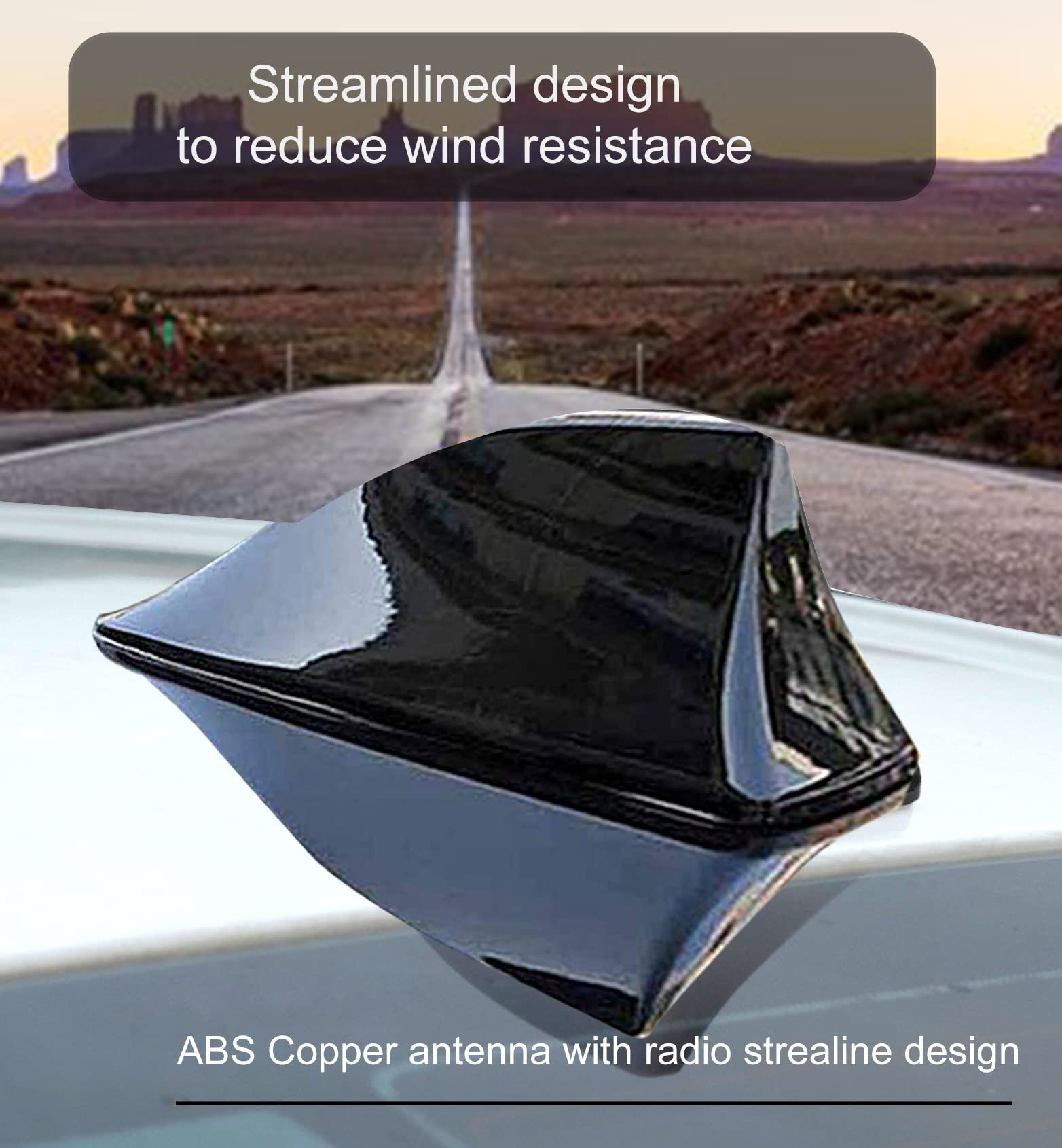 GetUSCart Ajxn Shark Fin Antenna Car Antenna Decorative Top Mounted