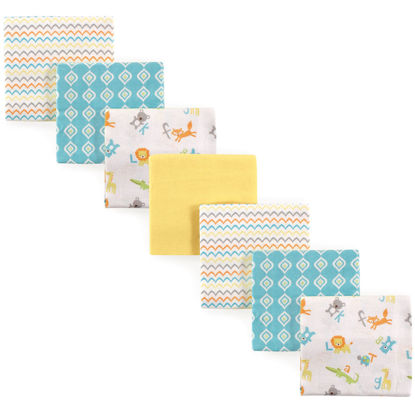 Picture of Luvable Friends Unisex Baby Cotton Flannel Receiving Blankets, Abc 7-Pack, One Size