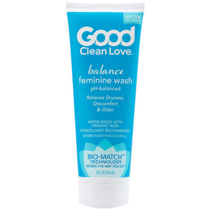 Picture of Good Clean Love Balance Moisturizing Wash, pH-Balanced Vaginal Soap for Women with Natural Ingredients, Gentle Cleansing Feminine Hygiene Product, Relieves Dryness & Reduces Odor, 8 Oz