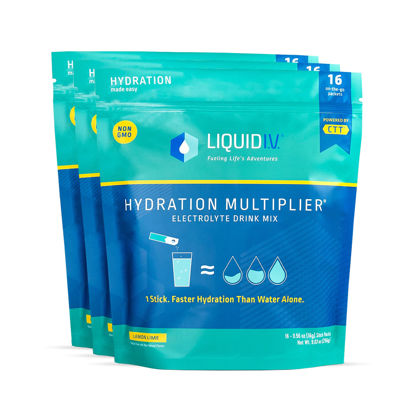 Picture of Liquid I.V. Hydration Multiplier - Lemon Lime - Hydration Powder Packets | Electrolyte Drink Mix | Easy Open Single-Serving Stick | Non-GMO | 48 Sticks …