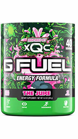 Picture of G Fuel The Juice - Inspired by xQc Orange Pineapple Melon Punch Flavored Game Changing Elite Energy Powder, Sharpens Mental Focus, Zero Sugar, Supports Immunity and Enhances Mood 9.8 oz (40 servings)