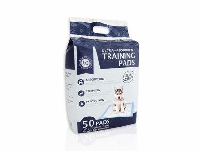 Picture of American Kennel Club Scented Puppy Training Pads with Ultra Absorbent Quick Dry Gel - 22 x 22 Puppy Pads - Fresh Scented - Pack of 50