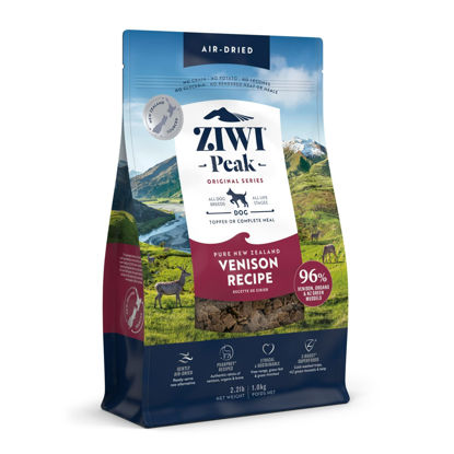 Picture of ZIWI Peak Air-Dried Dog Food - All Natural, High Protein, Grain Free & Limited Ingredient with Superfoods (Venison, 2.2 lb)