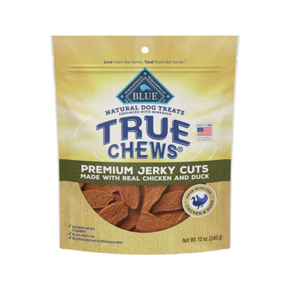 Picture of Blue Buffalo True Chews Premium Jerky Cuts Natural Dog Treats, Duck 12 oz