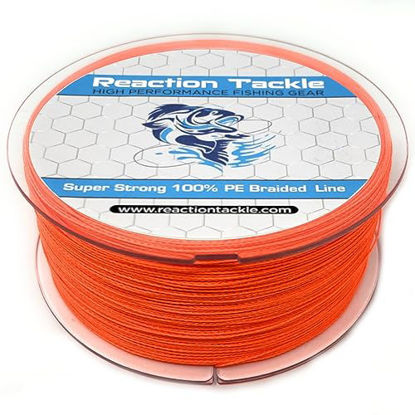 Picture of Reaction Tackle Braided Fishing Line Hi Vis Orange 30LB 500yd