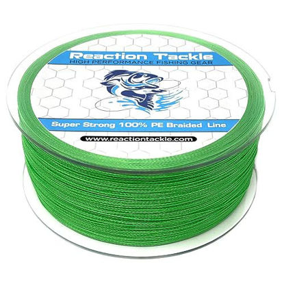 Picture of Reaction Tackle Braided Fishing Line Hi Vis Green 65LB 500yd