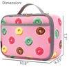 Picture of FlowFly Kids Lunch box Insulated Soft Bag Mini Cooler Back to School Thermal Meal Tote Kit for Girls, Boys, Doughnut