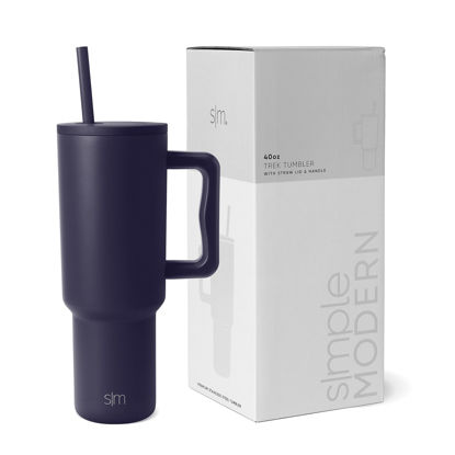 Simple Modern Summit 22 oz Ombre and Violet Sky Double Wall Vacuum  Insulated Stainless Steel Water Bottle with Straw and Flip-Top Lid 