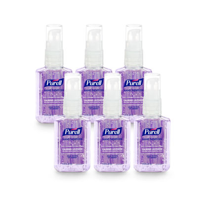 Picture of Purell Advanced Hand Sanitizer Gel Infused with Essential Oils, Calming Lavender, 2 fl oz Travel-Size Pump Bottle (Pack of 6), 3905-04-EC