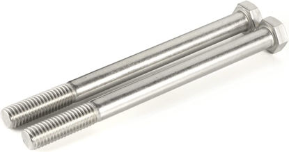 Picture of 5/16-18 x 5-1/2" (1/2" to 5" Available) Hex Head Screw Bolt, Fully Threaded, Stainless Steel 18-8, Plain Finish, Quantity 8