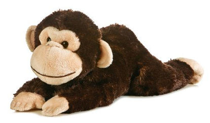 Picture of Aurora® Adorable Flopsie™ Chimp Stuffed Animal - Playful Ease - Timeless Companions - Brown 12 Inches