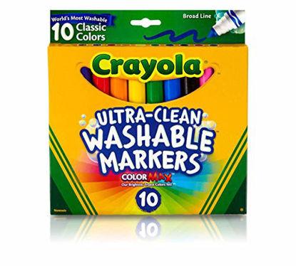 Picture of Crayola Ultraclean Broadline Classic Washable Markers (10 Count), (Pack of 3)
