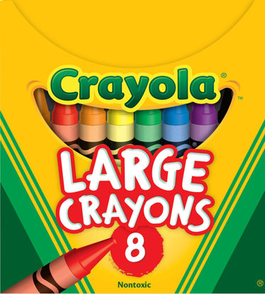 Picture of Crayola Large Crayons - Assorted (8 Count), Giant Crayons for Kids & Toddlers, Ages 2+