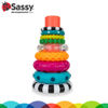 Picture of Sassy Stacks of Circles Stacking Ring STEM Learning Toy, Age 6+ Months, Multi, 9 Piece Set