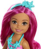 Picture of Barbie Dreamtopia Chelsea Mermaid Doll with Pink Hair & Tail, Tiara Accessory, Small Doll Bends At Waist 6.5INCHES