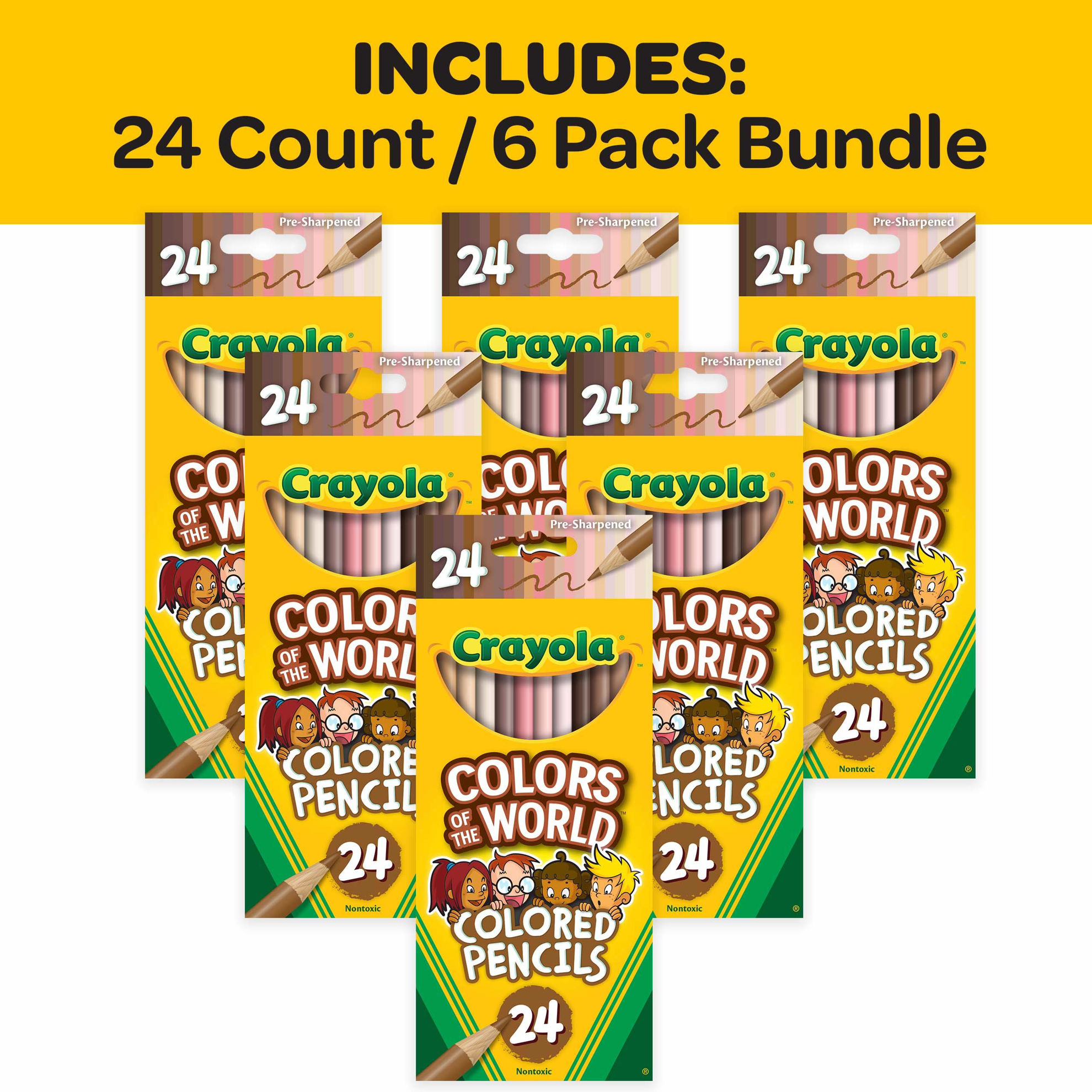 GetUSCart Crayola Colors of the World Bulk Colored Pencil Set 6