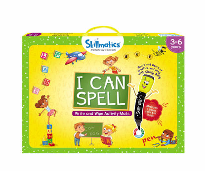 Picture of Skillmatics Educational Game - I Can Spell, Reusable Activity Mats with 2 Dry Erase Markers, Gifts for Ages 3 to 6