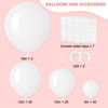 Picture of RUBFAC 87pcs White Balloons Different Sizes 18 12 10 5 Inches for Garland Arch, Premium Party Latex Balloons for Birthday Party Wedding Anniversary Baby Shower Party Decoration