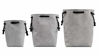 Picture of (3 Pack) Baona Camera Lens Bag, Waterproof Velvet Camera Small Travel Bag Case Drawstring Pouch for DSLR Nikon Canon Sony Pentax Camera and Lens (3PCS-PU-Gray)