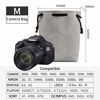 Picture of (3 Pack) Baona Camera Lens Bag, Waterproof Velvet Camera Small Travel Bag Case Drawstring Pouch for DSLR Nikon Canon Sony Pentax Camera and Lens (3PCS-PU-Gray)