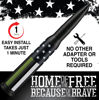 Picture of EcoAuto Badass Antenna Replacement Fits All Chevy & GMC Truck Model Years - Short Replacement Antenna - Military Grade Aluminum - Anti Chip & Anti Theft Design (American Flag Military)