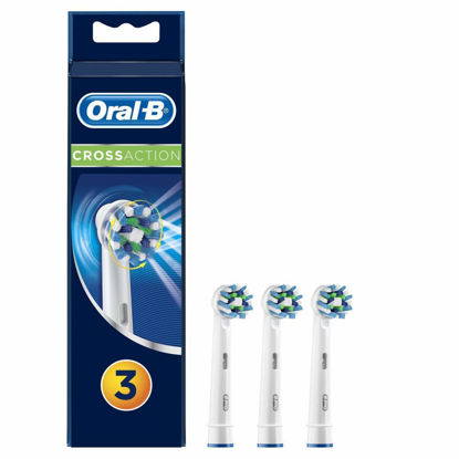 Picture of Oral-B Cross Action Electric Toothbrush Replacement Brush Heads Refill, 3 Count, White