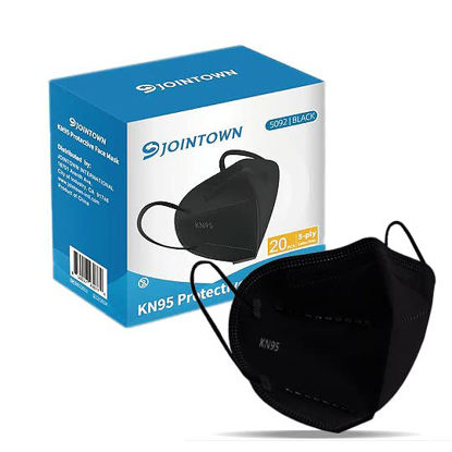 Picture of Jointown KN95 Face Mask Black with Earloop Box of 20