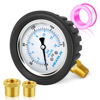 Picture of MEANLIN MEASURE 0~200Psi Stainless Steel 1/4" NPT 2.5" FACE DIAL Liquid Filled Pressure Gauge WOG Water Oil Gas Lower Mount（with Rubber Protective Sleeve）