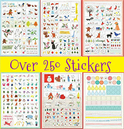 Picture of [DECO FAIRY] Animal Party Sticker Set (Bear, Cat, Pig, Giraffe, Duck, Frog, and More) (Over 250 Stickers)