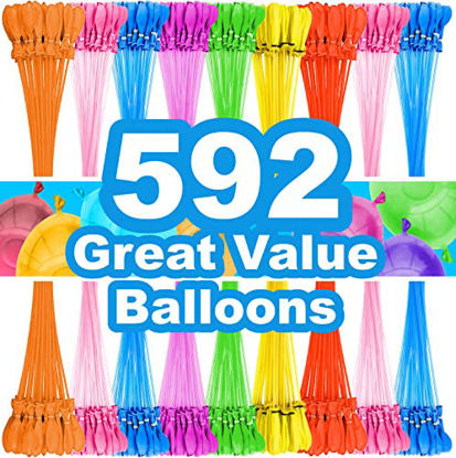 Picture of Water Balloons Instant Balloons Easy Quick Fill Balloons Splash Fun for Kids Girls Boys Balloons Set Party Games Quick Fill 592 Balloons for Outdoor Summer Funs NKL8