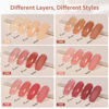 Picture of GAOY Summer Jelly Gel Nail Polish Set of 6 Colors Including Red Pink Nude Kit UV LED Soak Off Home DIY Manicure Salon Varnish