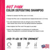 Picture of NO FADE FRESH Hot Pink Hair Color Depositing Shampoo with BondHeal Bond Rebuilder - Maintain & Refresh Bright Pink Color, Temporary Hair Color Dye- Sulfate, Paraben, and Ammonia Free 6.4 oz
