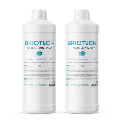 Picture of BRIOTECH Topical Skin Spray, Soothing HOCl Pure Hypochlorous, Face & Body Spray, Support Irritations, Redness, Eyelid Eyelash Bumps, Dry Skin & Scalp, Athletic Itch, Toenail Cleanser, Natural Skincare