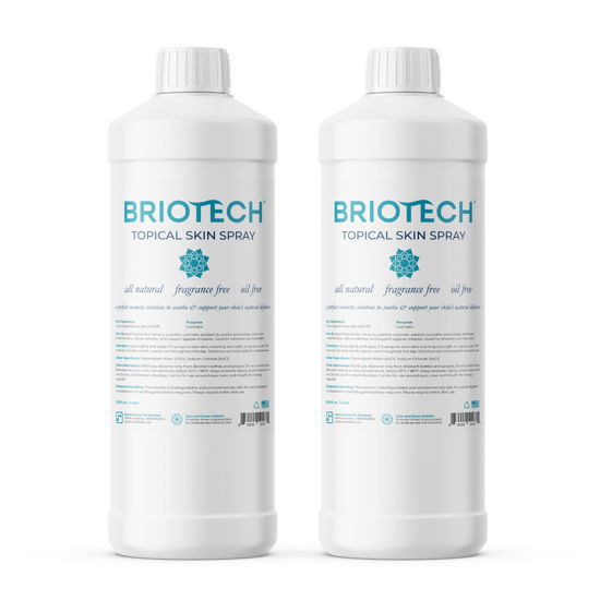 Picture of BRIOTECH Topical Skin Spray, Soothing HOCl Pure Hypochlorous, Face & Body Spray, Support Irritations, Redness, Eyelid Eyelash Bumps, Dry Skin & Scalp, Athletic Itch, Toenail Cleanser, Natural Skincare