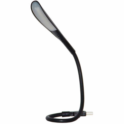Picture of i2 Gear USB Reading Lamp with 14 LEDs Dimmable Touch Switch and Flexible Gooseneck for Notebook Laptop, Desktop, PC and MAC Computer + On/Off Setting (14 LED, Black)