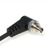 Picture of Foto&Tech 90in(2.3M) Stretch/23in Coiled HEAVY WEIGHT LOCKING 3.5mm to Male Flash PC Sync Cable with Screw Lock Compatible with PocketWizard Plus III/Plus II&Nikon Canon Most DSLR Camera Flash Trigger