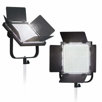 Picture of (50% Moving Clearance) 2-Pack LED 600 Photographic Lighting Panel with Digital Display Screen, Photo Studio Barndoor Light, Continuous Video Light, Brightness Control Available, AGG2382