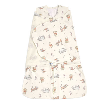 Picture of HALO Disney 100% Cotton Sleepsack Swaddle, 3-Way Adjustable Wearable Blanket, TOG 1.5, Winnie Frolic, Newborn, 0-3 Months