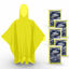 Picture of Hagon PRO Disposable Rain Ponchos for Adults (5 Pack) (Yellow 5 Pack)